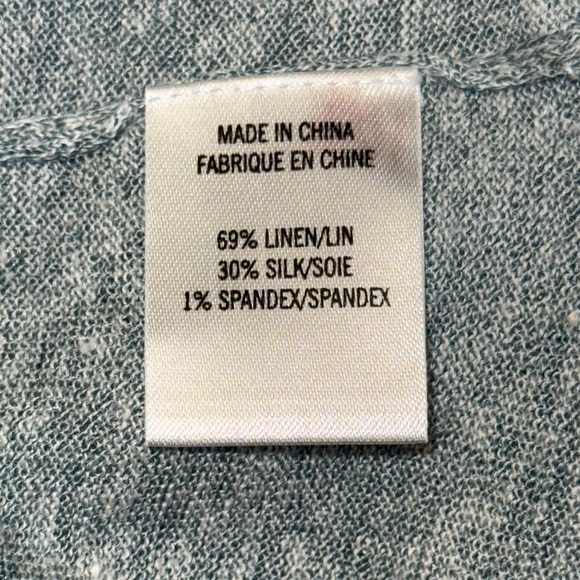 Theory Linen and Silk Light Blue Cardigan Size Medium New - Picture 5 of 6